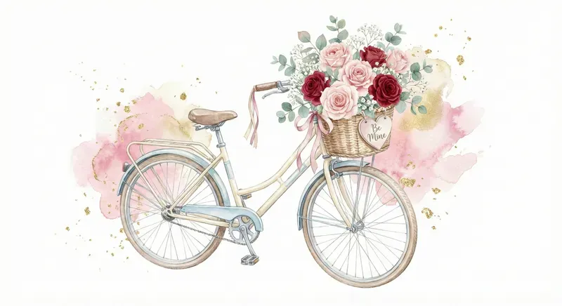 Valentines Romantic Watercolor Clipart
