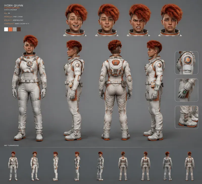 Character Design Turnaround Sheets