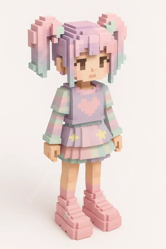 Retro Voxel Characters