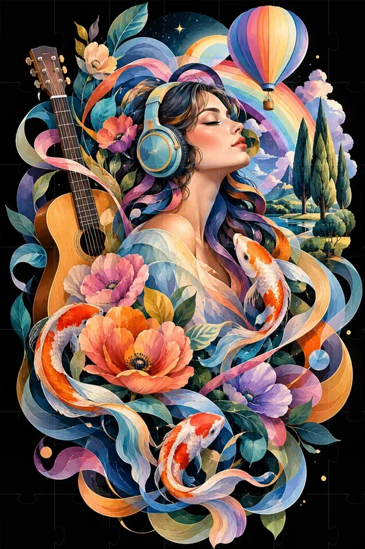 Romantic Dreamscape Abstract Art
