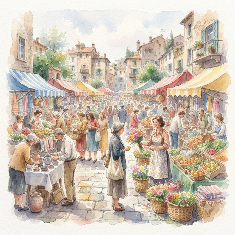 Lifestyle Community Watercolor Art