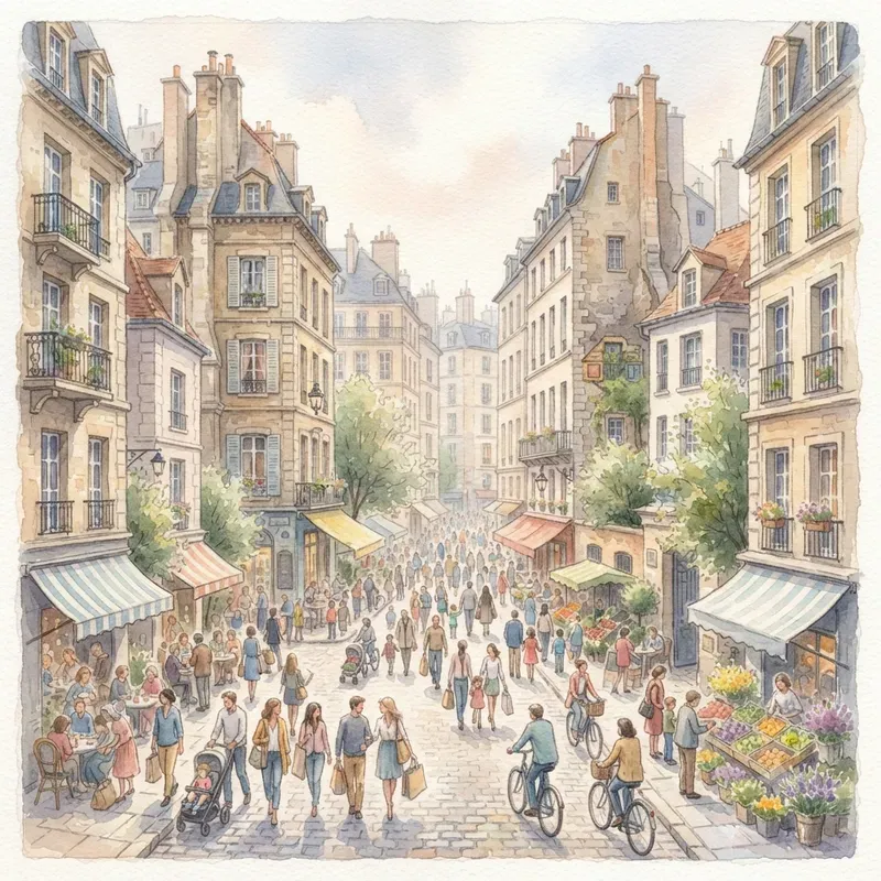 Lifestyle Community Watercolor Art