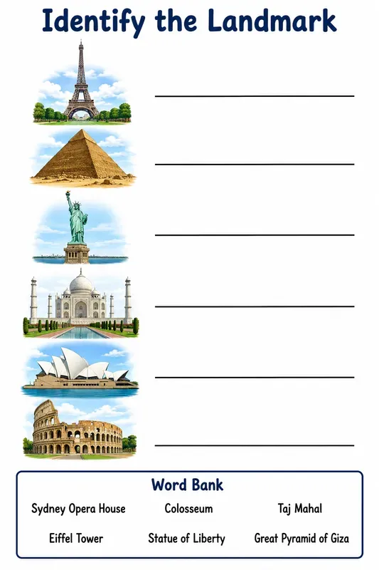 Colored Naming Worksheet Generator