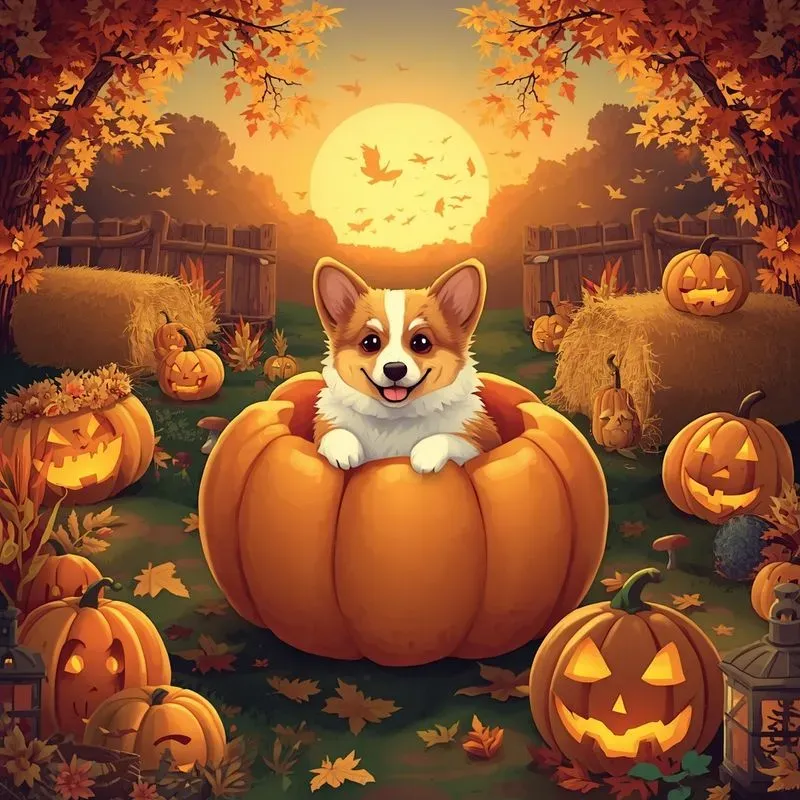 Funny Pumpkin Patch Pets