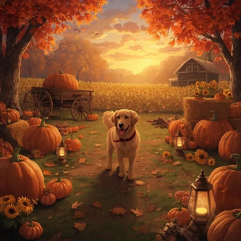 Funny Pumpkin Patch Pets