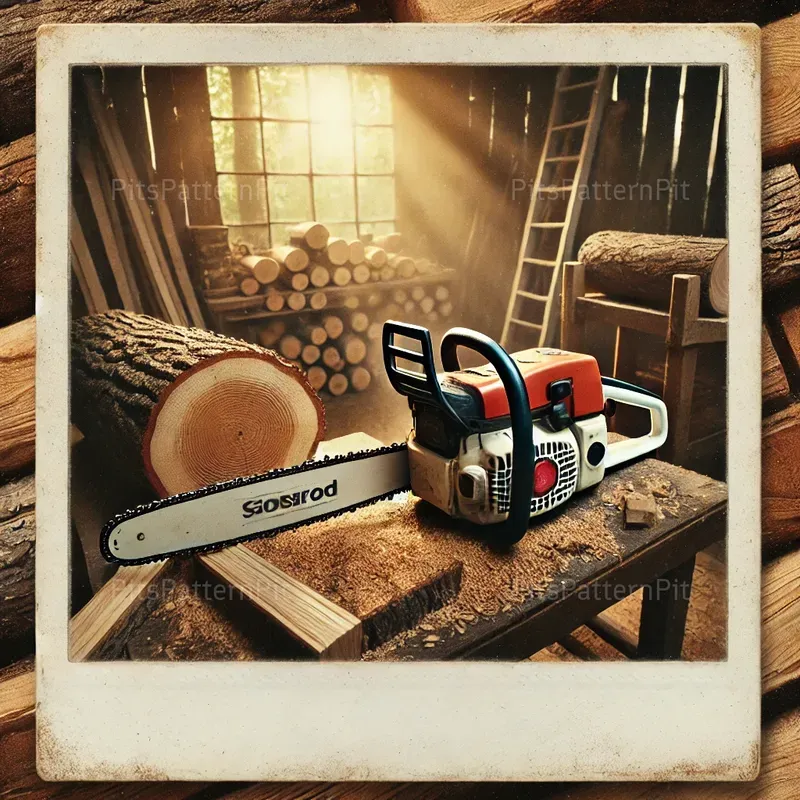 Vintage Polaroidstyle Rustic Tool Scenes
