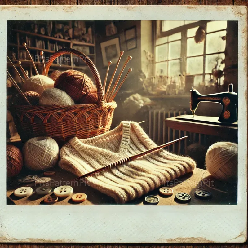 Vintage Polaroidstyle Rustic Tool Scenes
