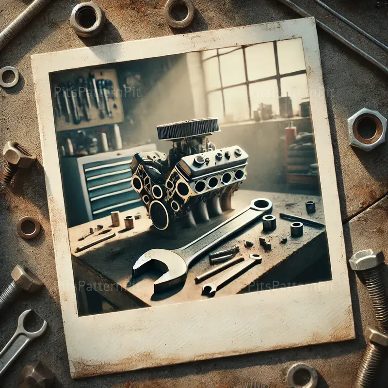 Vintage Polaroidstyle Rustic Tool Scenes