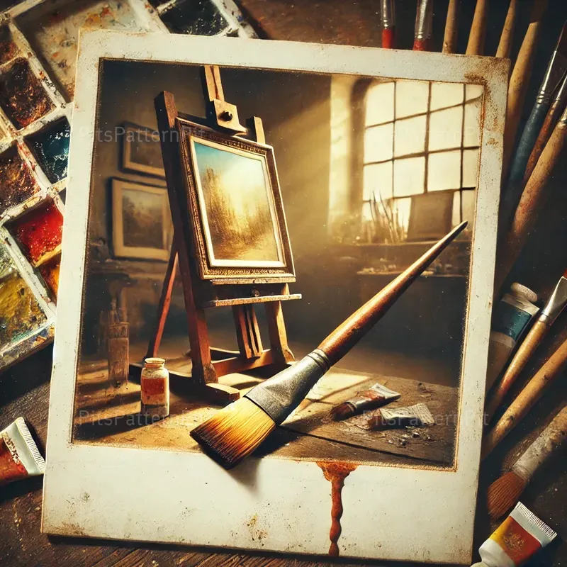 Vintage Polaroidstyle Rustic Tool Scenes