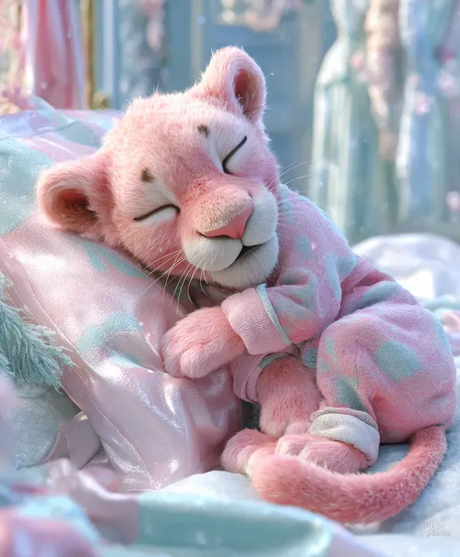 Dreamy Baby Animals In Pajamas
