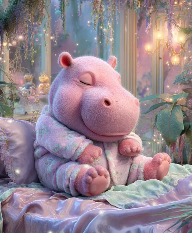 Dreamy Baby Animals In Pajamas