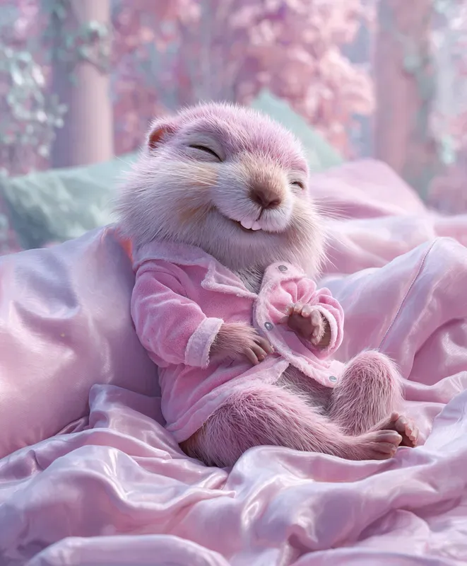 Dreamy Baby Animals In Pajamas