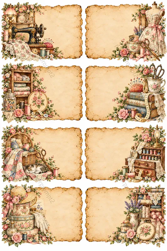 Vintage Parchment Cards