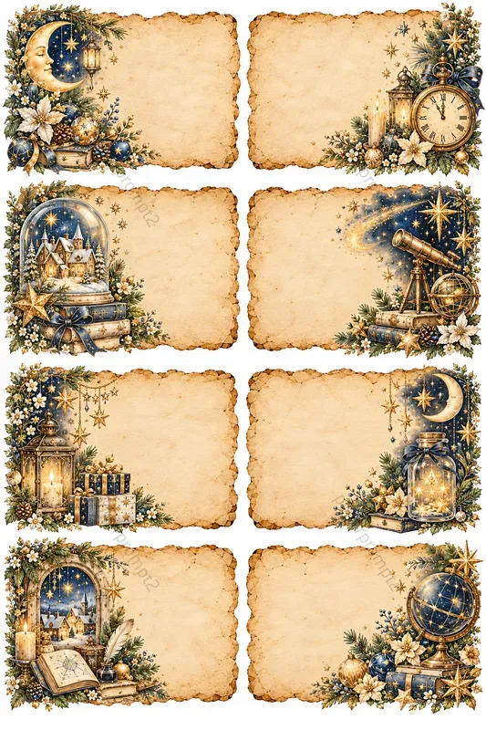 Vintage Parchment Cards