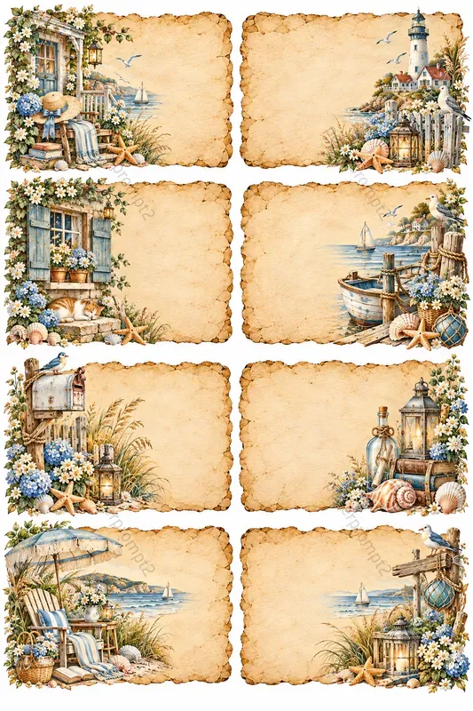 Vintage Parchment Cards