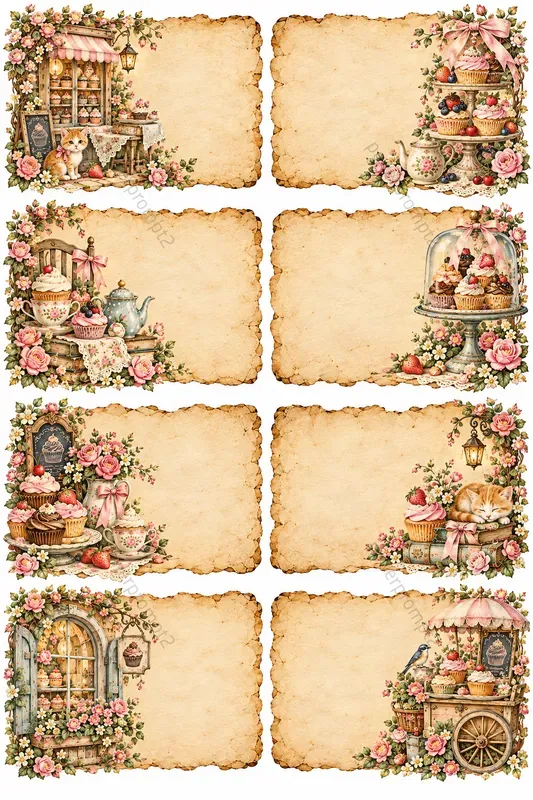 Vintage Parchment Cards