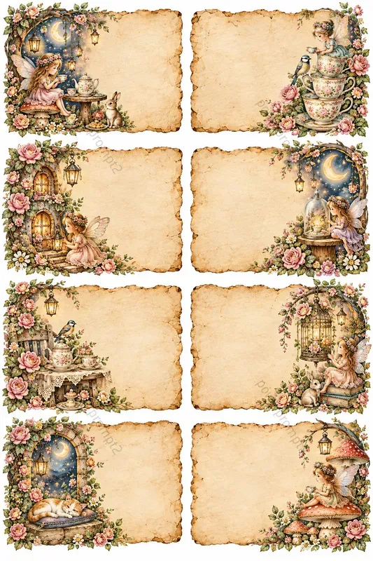 Vintage Parchment Cards