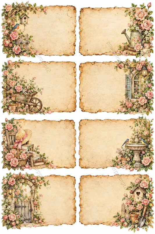 Vintage Parchment Cards