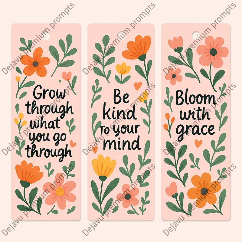 Cozy Inspirational Botanical Bookmarks