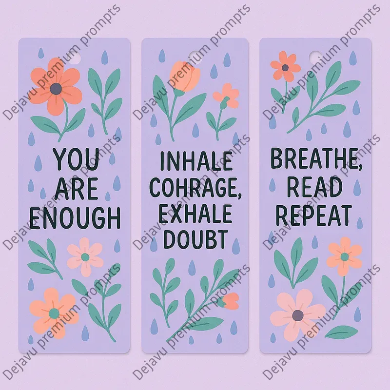 Cozy Inspirational Botanical Bookmarks