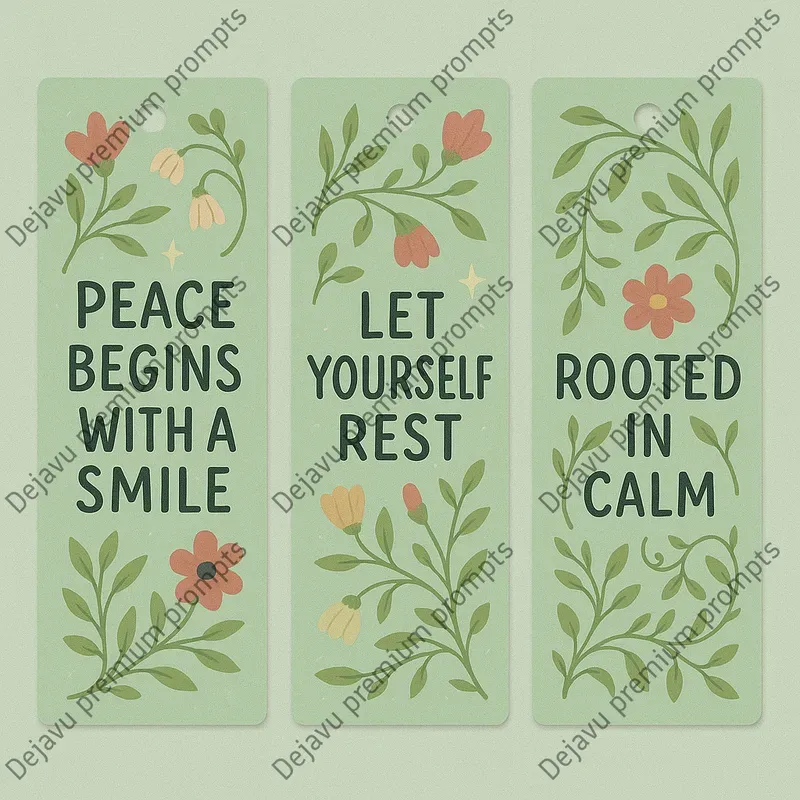 Cozy Inspirational Botanical Bookmarks