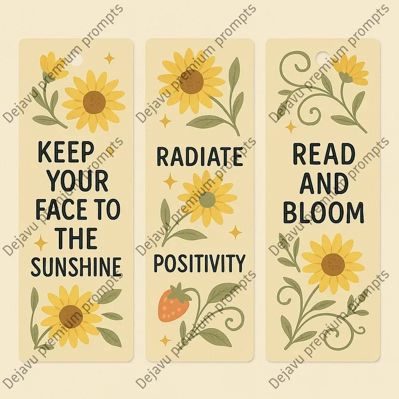 Cozy Inspirational Botanical Bookmarks