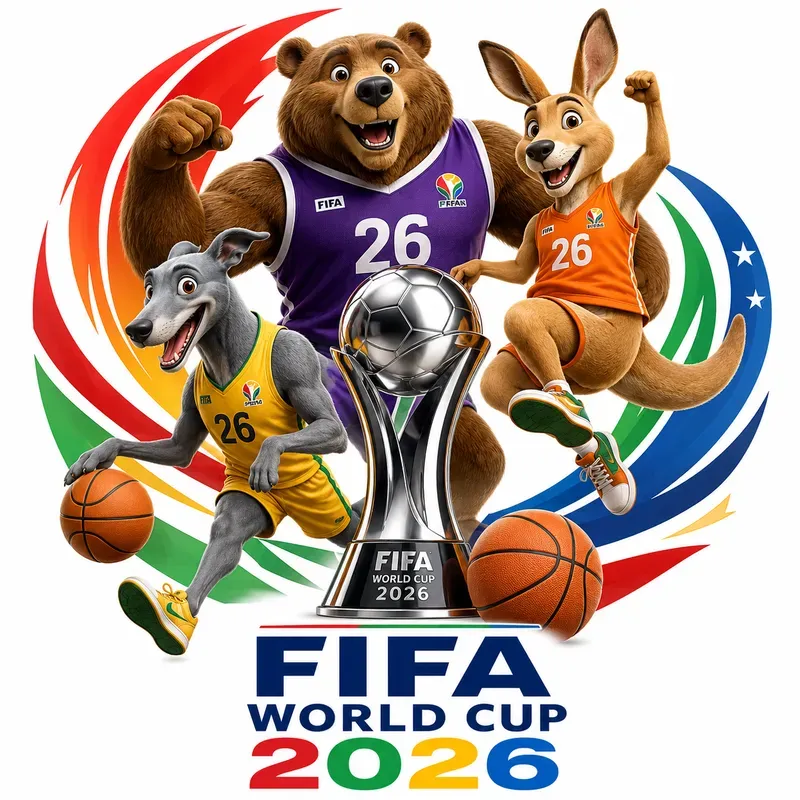 3D Fifa World Cup Mascot Logos