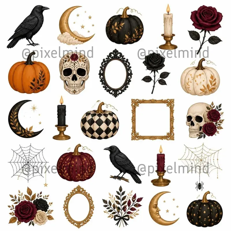 Spooky Luxe Halloween Scraps