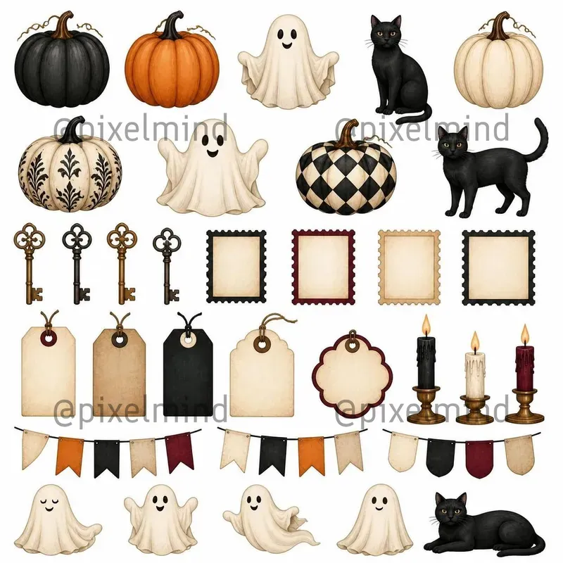 Spooky Luxe Halloween Scraps