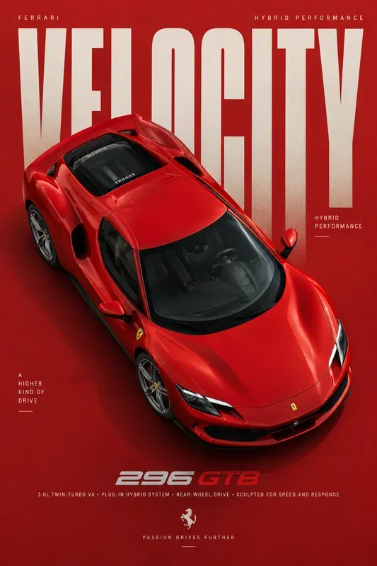 Diagonal Automotive Poster Generator