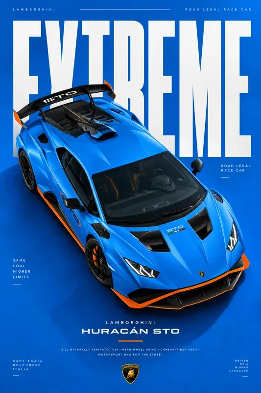 Diagonal Automotive Poster Generator