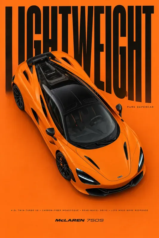Diagonal Automotive Poster Generator
