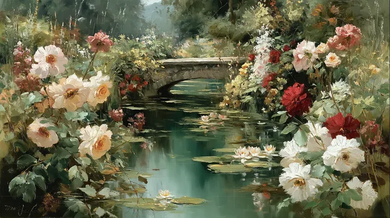 Cottagecore Impasto Floral Oil Paintings