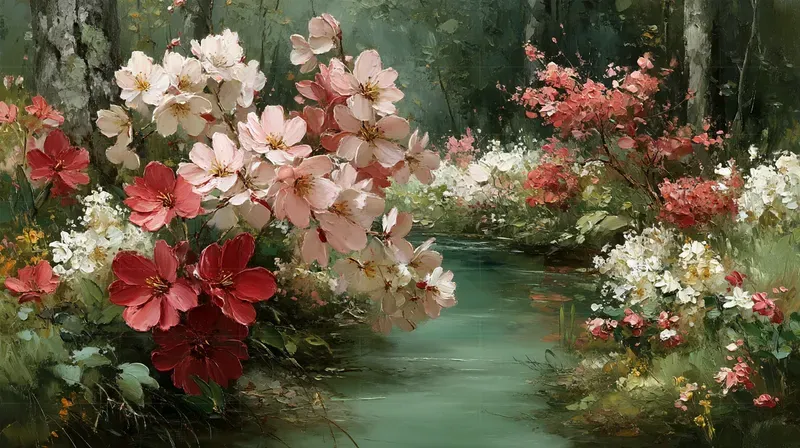Cottagecore Impasto Floral Oil Paintings