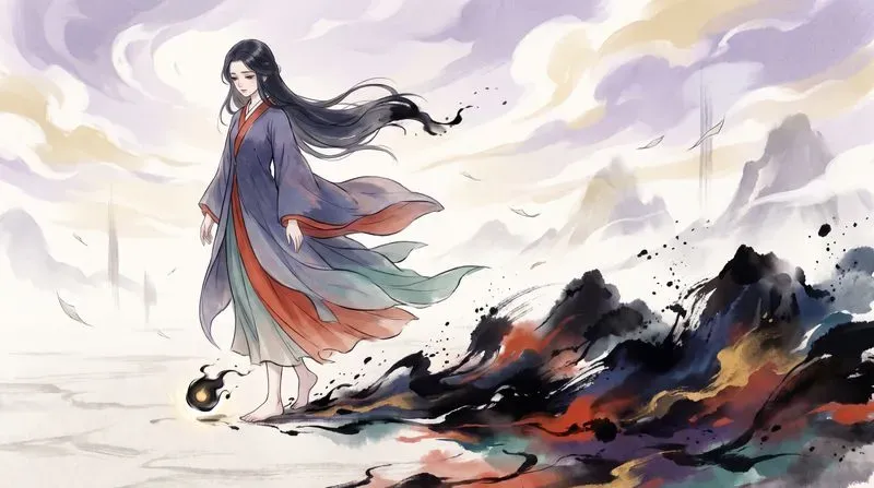 Cinematic Dark Ink Anime Worlds