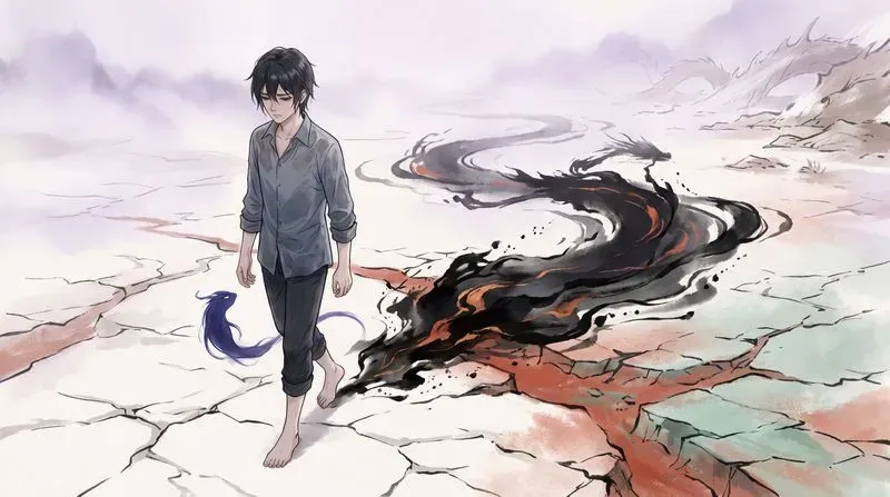 Cinematic Dark Ink Anime Worlds