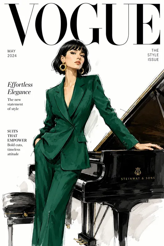 Watercolor Fashion Magazine Covers