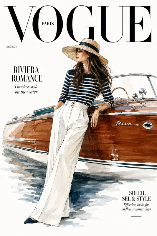 Watercolor Fashion Magazine Covers