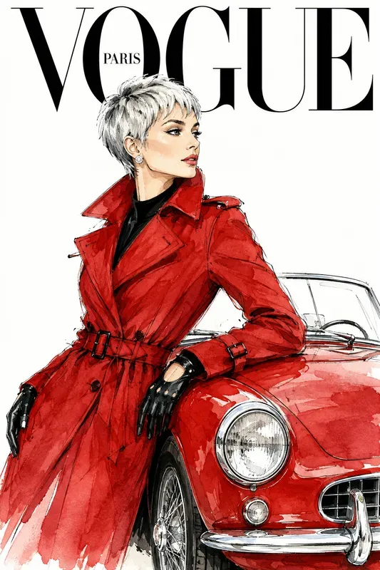 Watercolor Fashion Magazine Covers