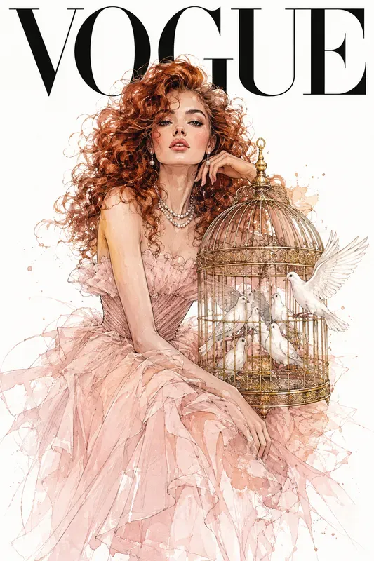 Watercolor Fashion Magazine Covers