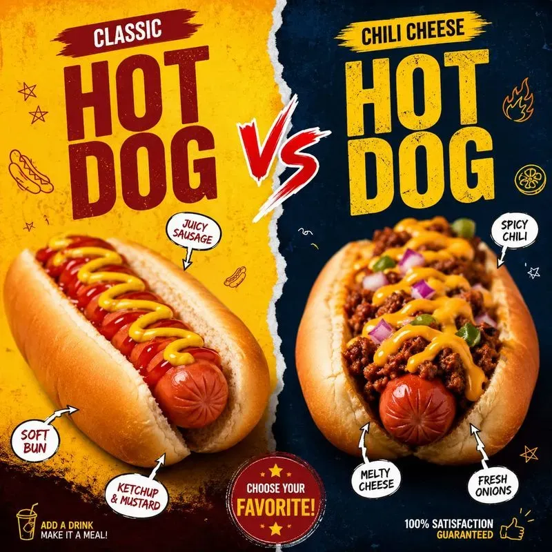 Split Food Choice Social Poster Packs