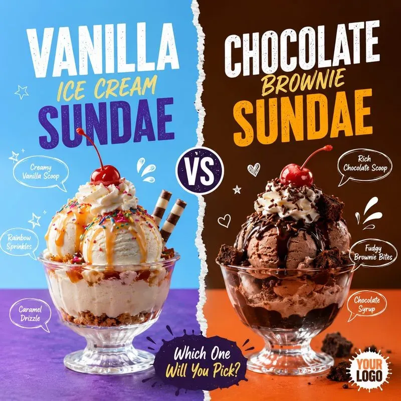 Split Food Choice Social Poster Packs