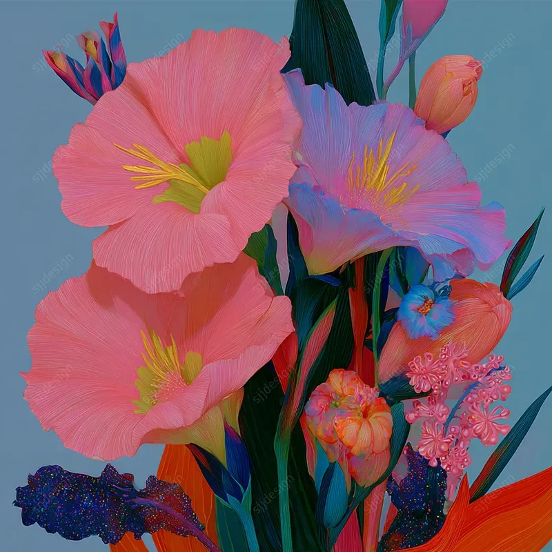 Color Pop Botanical Portraits