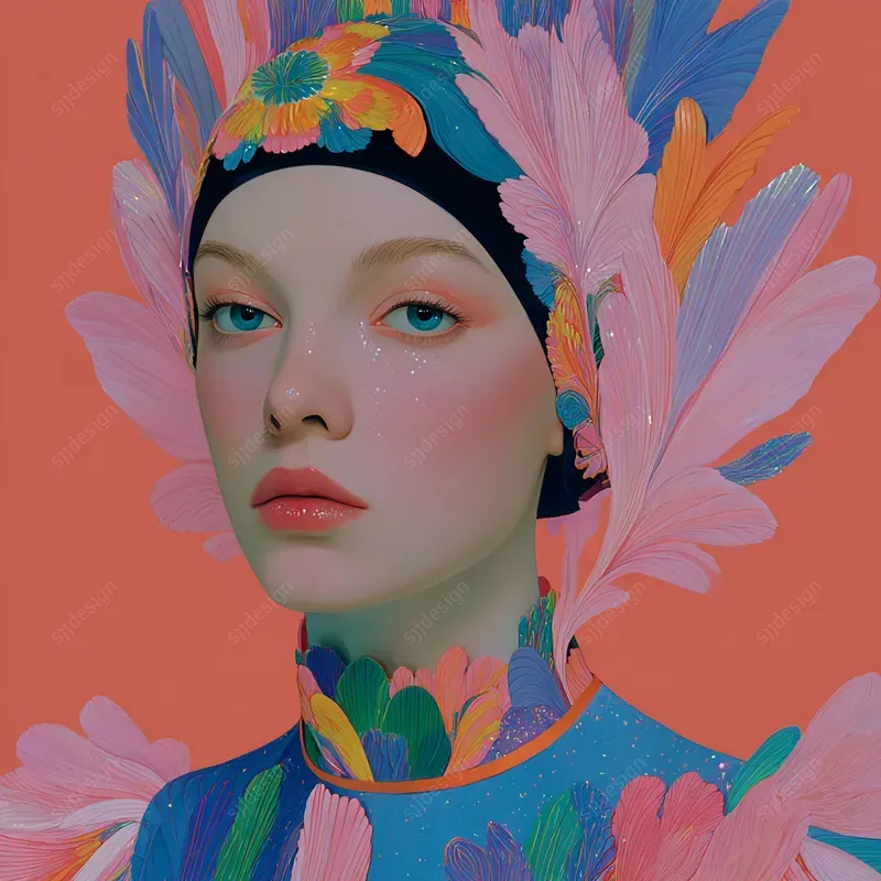 Color Pop Botanical Portraits