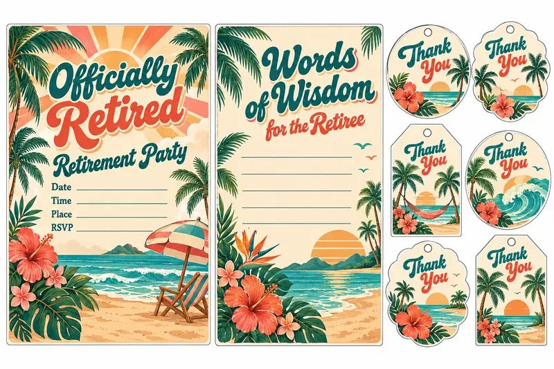 Retirement Party Invitation Sets
