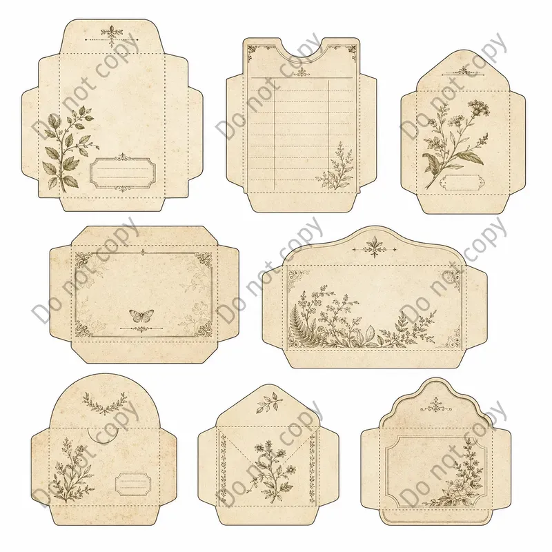Junk Journal Pocket Envelope Sheets