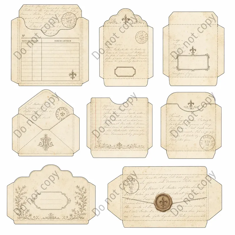 Junk Journal Pocket Envelope Sheets