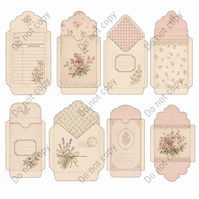 Junk Journal Pocket Envelope Sheets