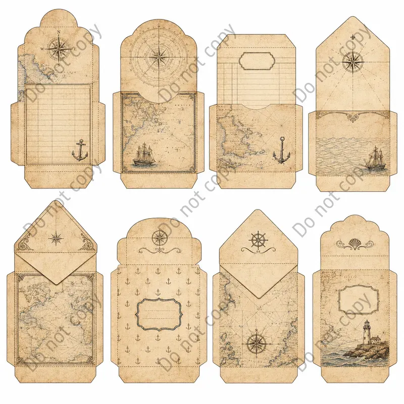 Junk Journal Pocket Envelope Sheets