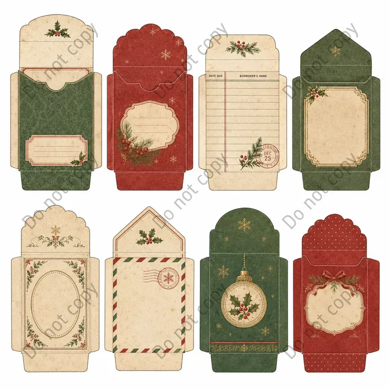 Junk Journal Pocket Envelope Sheets